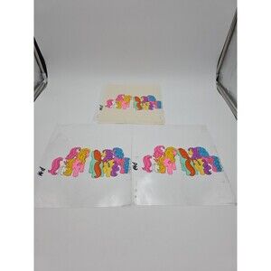 Rare Lot Of 3 Bundle of My Little Pony Animation Cels Cartoon Art Painting Retro